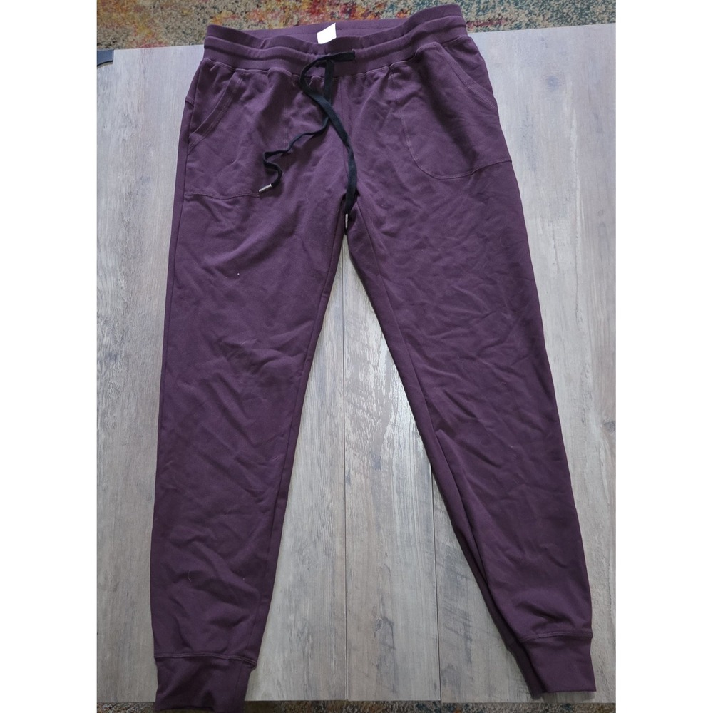 Zyia Active Plum Purple Joggers Pants Women M- Activewear -Pockets- 27.5" Inseam